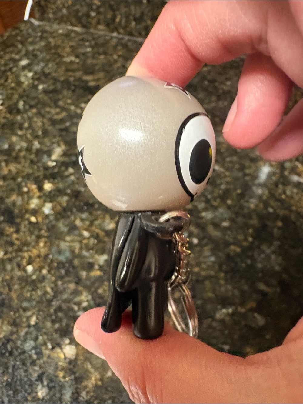tokidoki Black and White Skull Keychain with Rainbow Accent - Picture 5 of 7